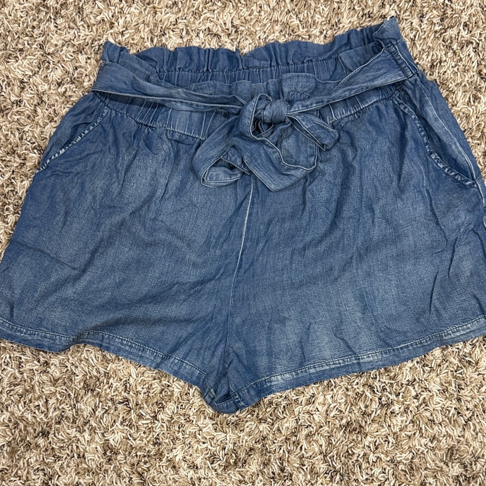 Mustard Seed High Waist Denim Blue Shorts